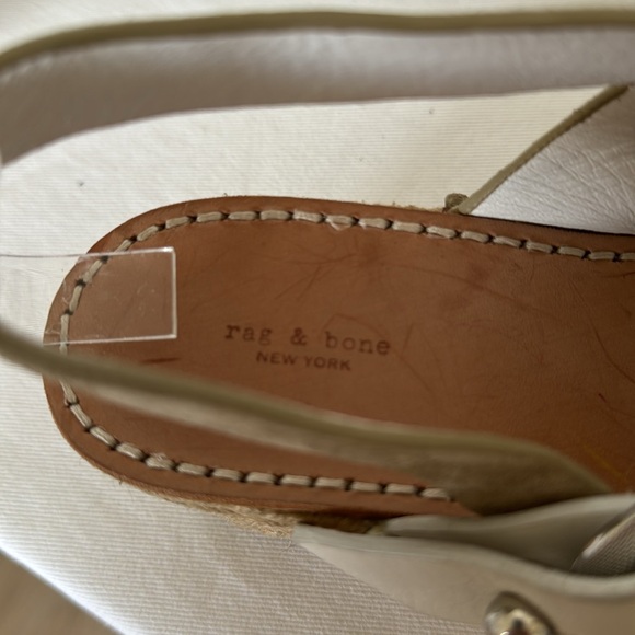 rag & bone August Suede And Leather Espadrille Sandals In Taupe Size 37.5 - Picture 7 of 8